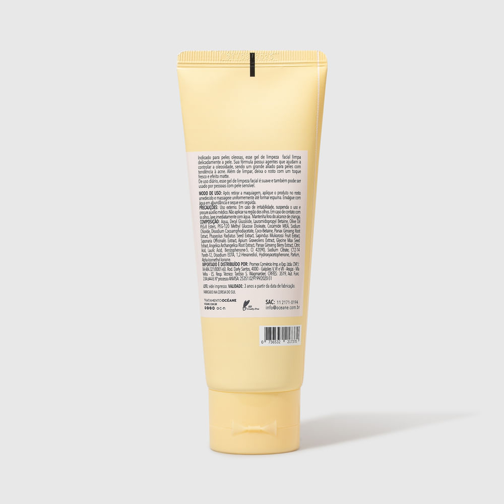 Detalhes do Gel de Limpeza Facial com Ext. de Ginseng - Facial Cleansing Gel 100ml