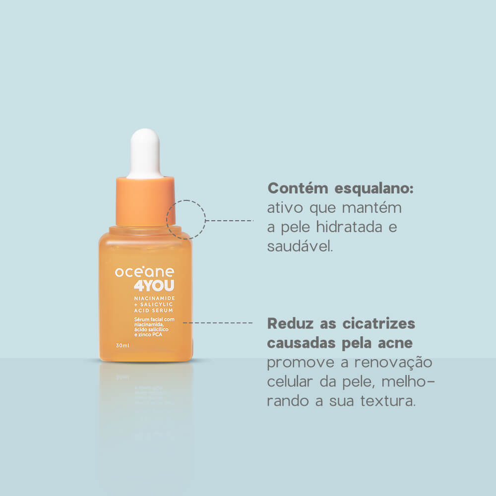 Detalhes do Sérum com Niacinamida e Ácido Salicílico - Niacinamide e Salicylic Acid Serum 4you 30ml
