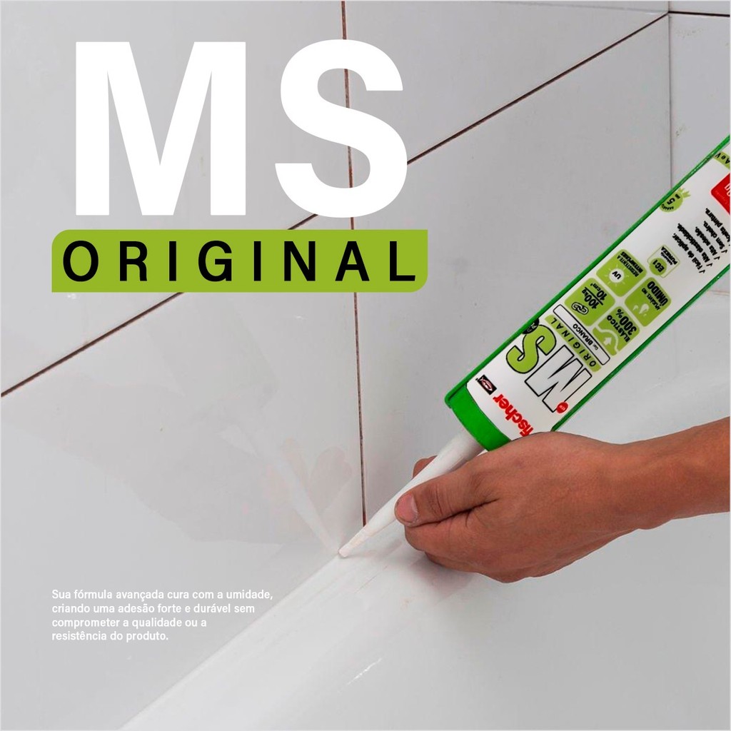 SelanteFischer Ms Branco e Cinza 400g Construção Cola Sela Veda