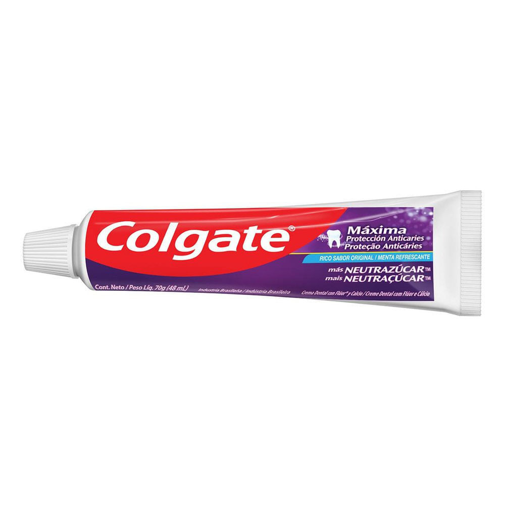 Detalhes do Creme Dental Colgate Máxima Proteção Anticáries Mais Neutraçúcar 70g