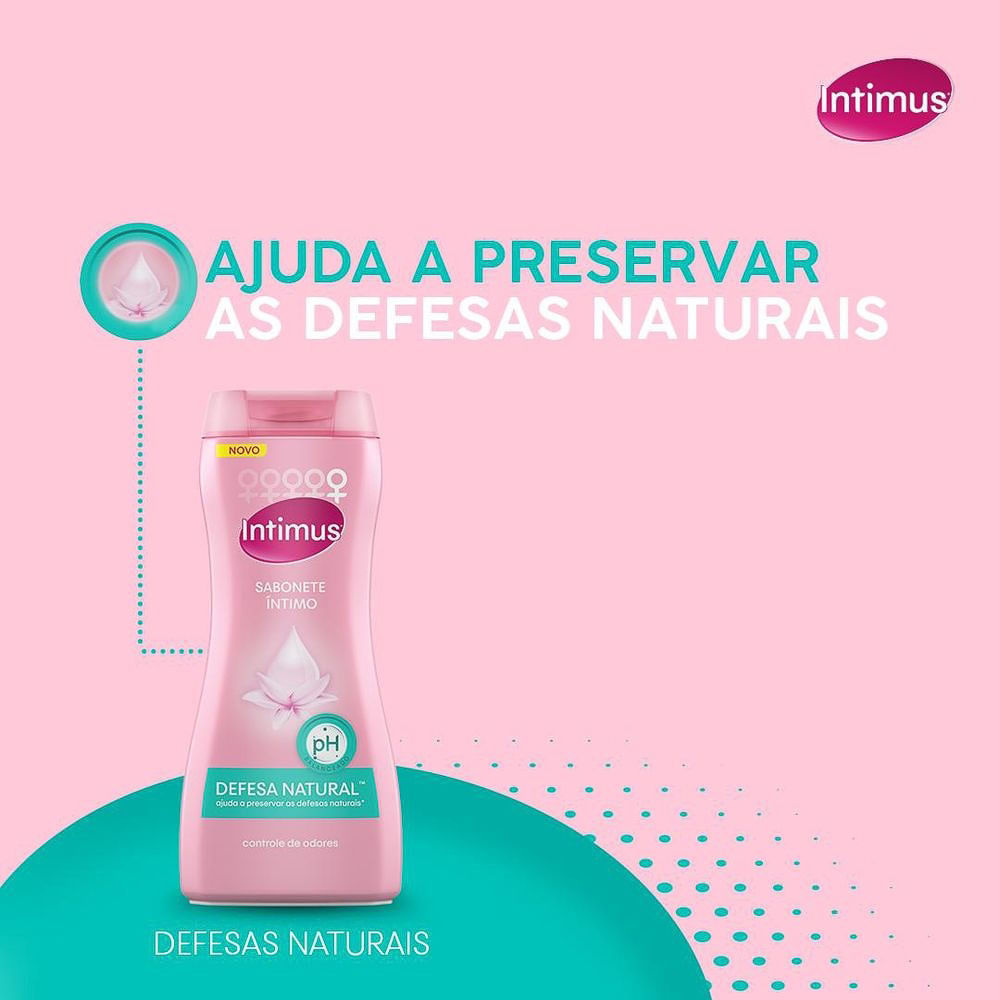 Detalhes do Sabonete Líquido Intimus Defesa Natural 2 Unidades 200ml cada