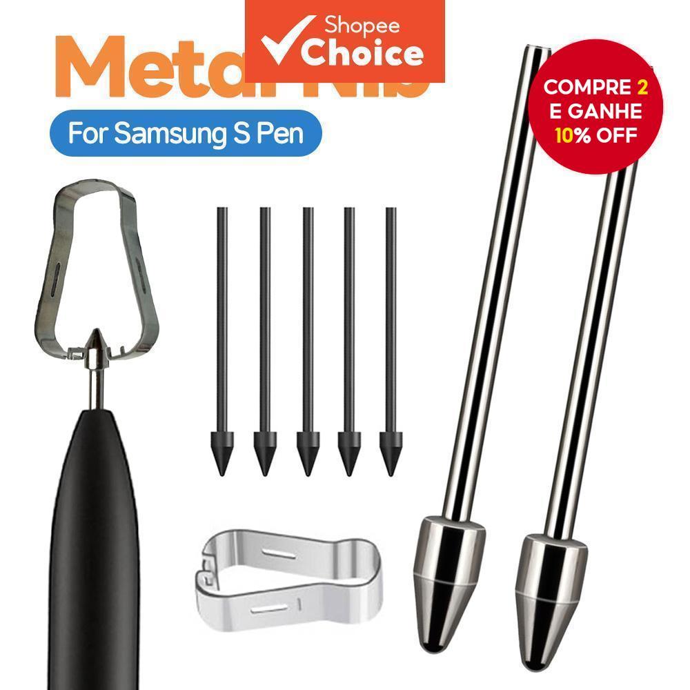 Pontas de Metal Recarga do S Pen – Compatível Samsung Galaxy Tab S6 Lite S7 S8 S9 S22 S23 S24.