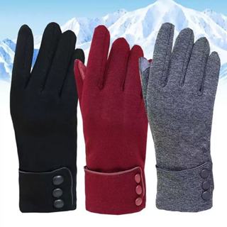 2026 Novas Luvas Femininas De Outono E Inverno De Veludo Quente E À Prova De Frio Com Tela Sensível Ao Toque em Oferta na Shopee