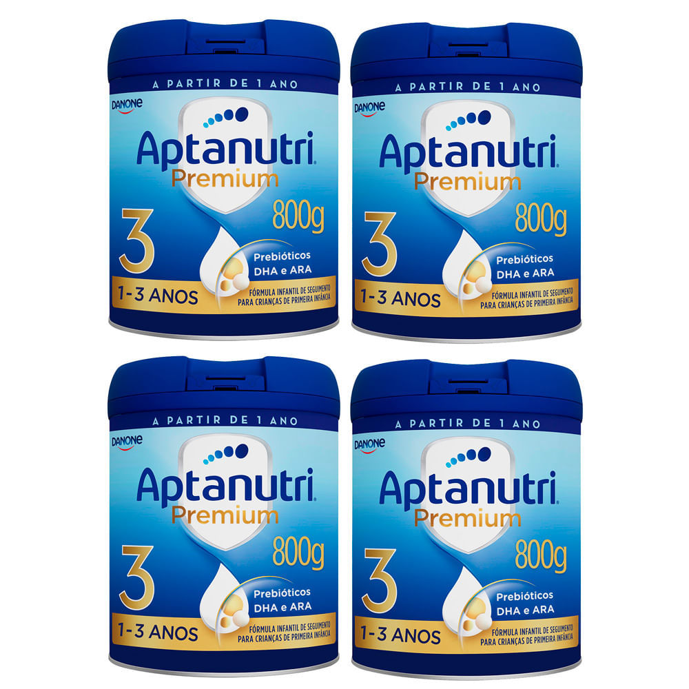 Kit 4 Primeira Infância Aptanutri Premium 3  1-3 Anos 800g em Oferta na Shopee