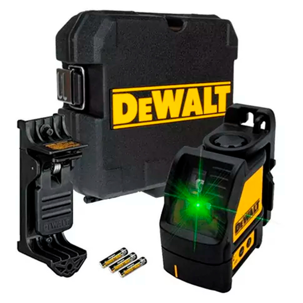 Nível A Laser Verde 2 Linhas Cruzada Até 30m DEWALT DW088CG-LA Com Pilha Imã Suporte Profissional em Oferta na Shopee