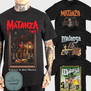 Camiseta Básica Rock Banda Matanza Camisa 100% Algodão Streetwear Temos Plus Size em Oferta na Shopee