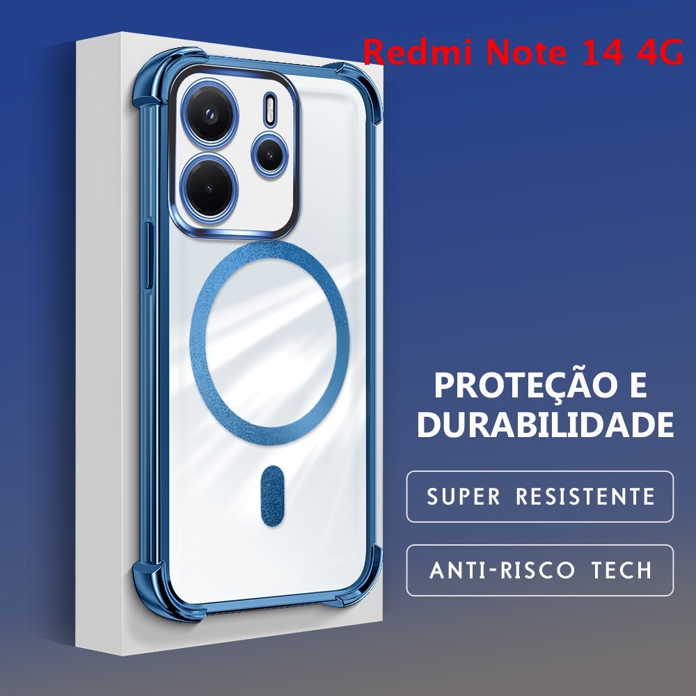 Capa Para Xiaomi Redmi Note 14 4G Capinha Anti Choque Case Transparente 0056 FS