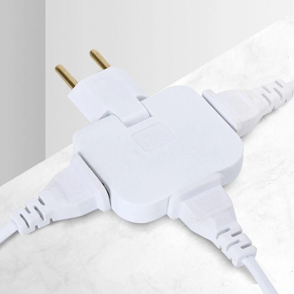 Tomadas Bejamins Tipo T Dobrável com 3 Saídas 10A Bivolt 3 Pinos em Oferta na Shopee