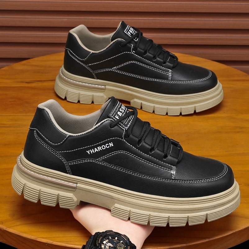 2026 primavera sapatos masculinos novo estilo respirável macacão sapatos masculinos na moda All-Match sapatos de couro d