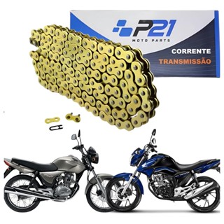 Corrente Dourada Transmissão 428H x 118L S/Retentor CG 150/160 YBR/FACTOR 125 (P21) em Oferta na Shopee