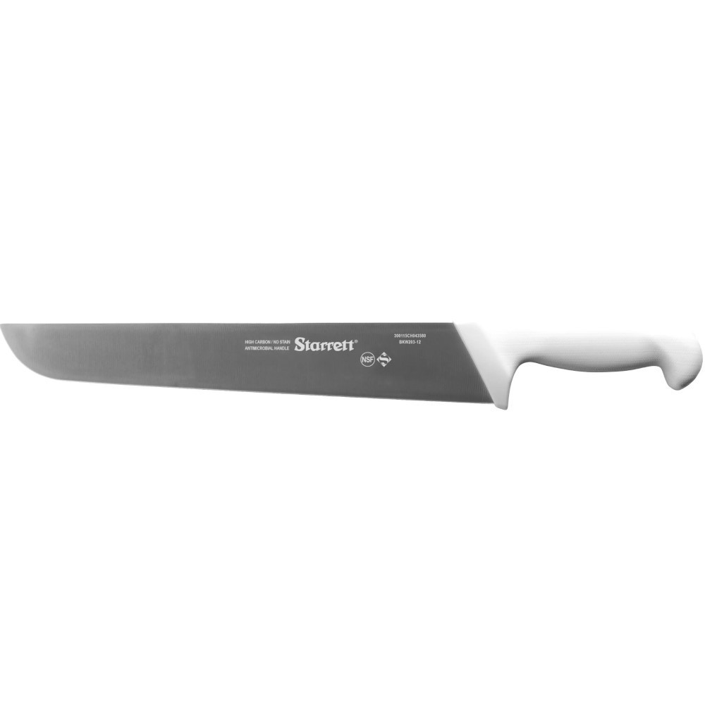 Faca para carne 30 cm reta larga cabo branco - BKW203-12 Starrett em Oferta na Shopee
