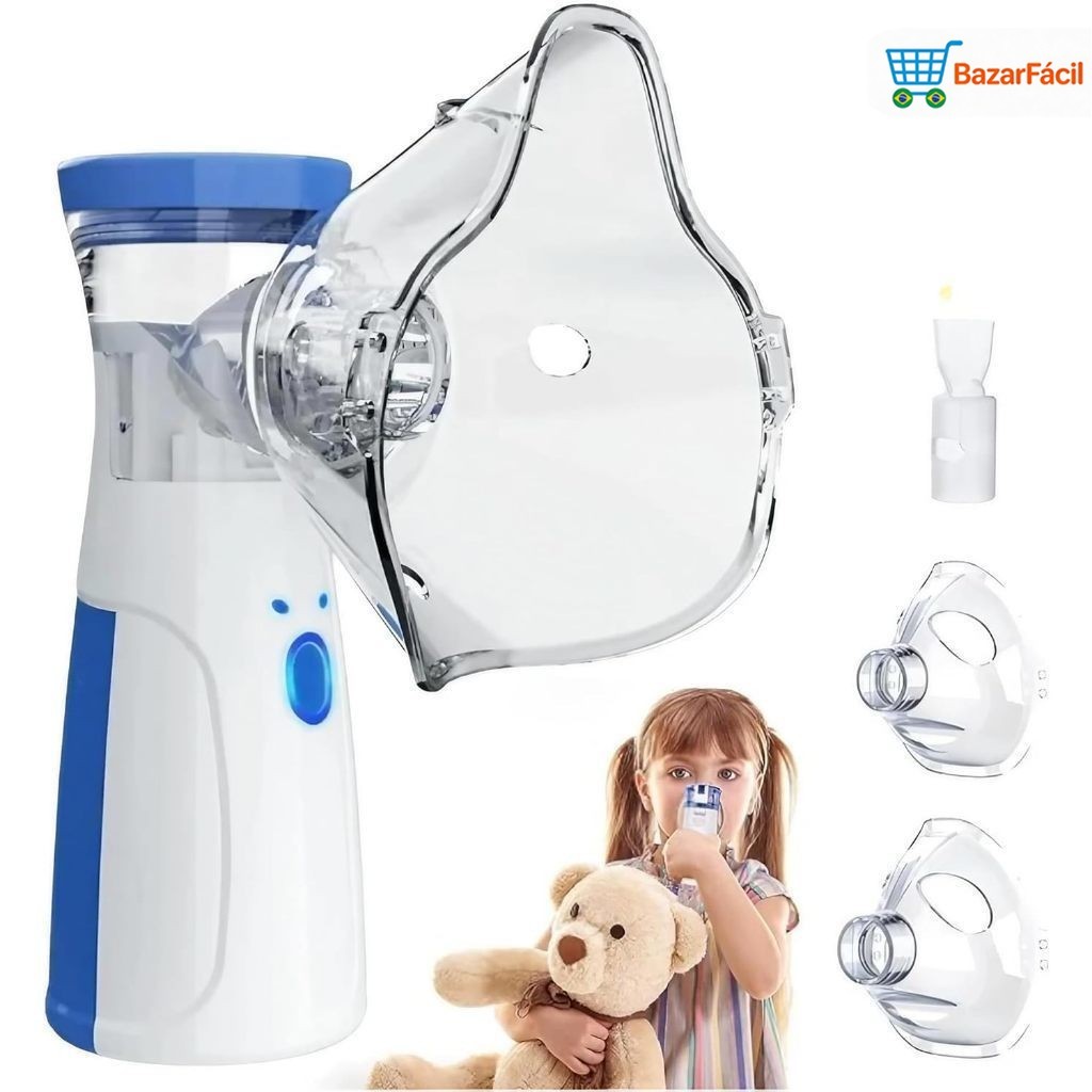 AIQUE Inalador Mini Ultrassônico - Nebulizador Silencioso e Automático para Respiração Calma