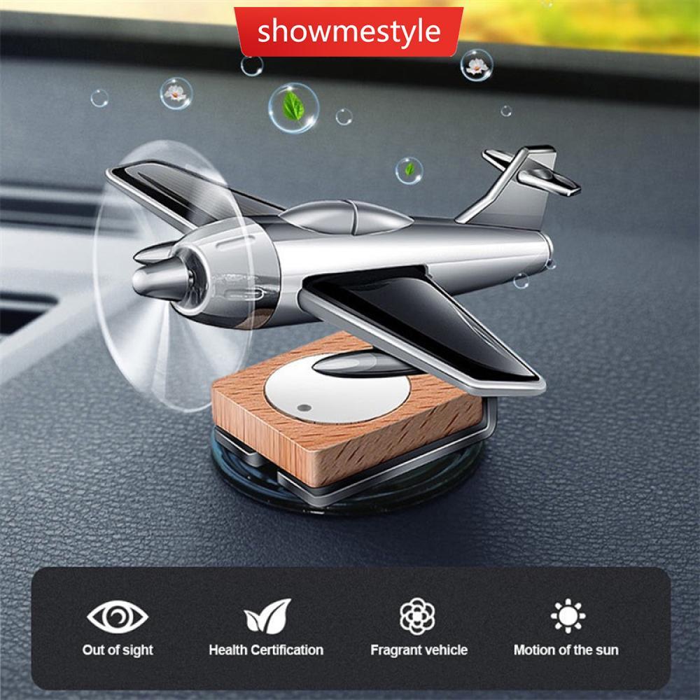 SMS Criativo Carro Ambientador Mini Aeronaves Solares Decoração Perfume Fragrância De Ar Avião Ornamento K1T4