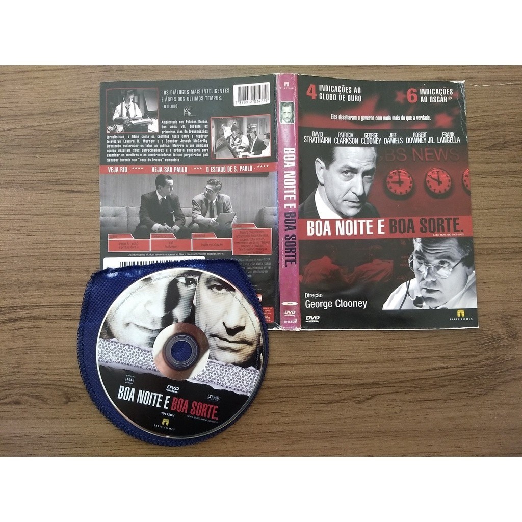 DVD BOA NOITE E BOA SORTE - ORIGINAL