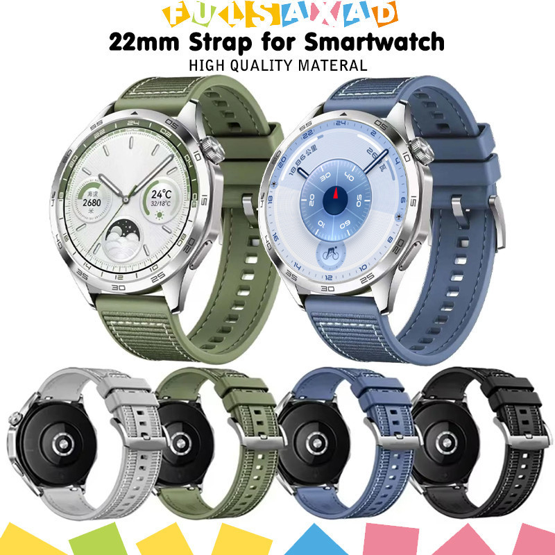Pulseira 22mm Nailon Silicone Para Relógio Smartwatch Huawei Watch GT 6/5/4/3 Pro/ Samsung/Amazfit GTS GTR Bip/Redmi
