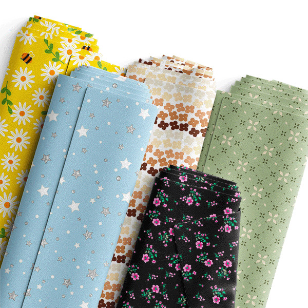 Tecido Tricolne Estampado Varias Estampas Floral Céu Abelhas Costura Mochila Bolsa