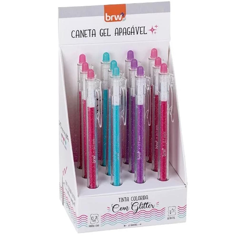 CANETA ESFEROGRÁFICA DIVERT GEL APAG 0.7MM - GLITTER - CA0203 - BRW