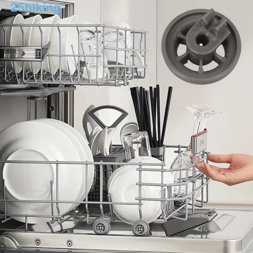 Roda De Rack De Prato De Caminhada , Rolo De Máquina De Lavar Louça Cinza De Plástico , Pneus Duráveis Convenientes Subs