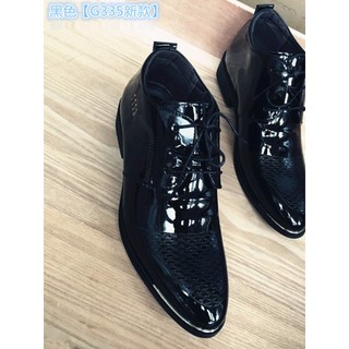 Novas botas curtas formais britânicas dedo do pé apontado de alta qualidade sapatos de couro preto brilhante botas mascu