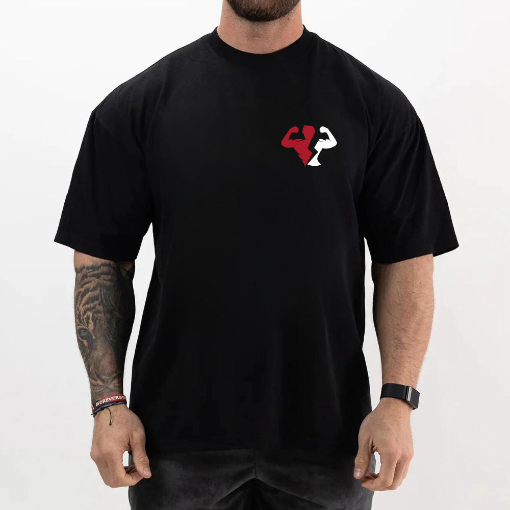 Camiseta Oversized Streetwear Masculina Estampado Academia Musculação