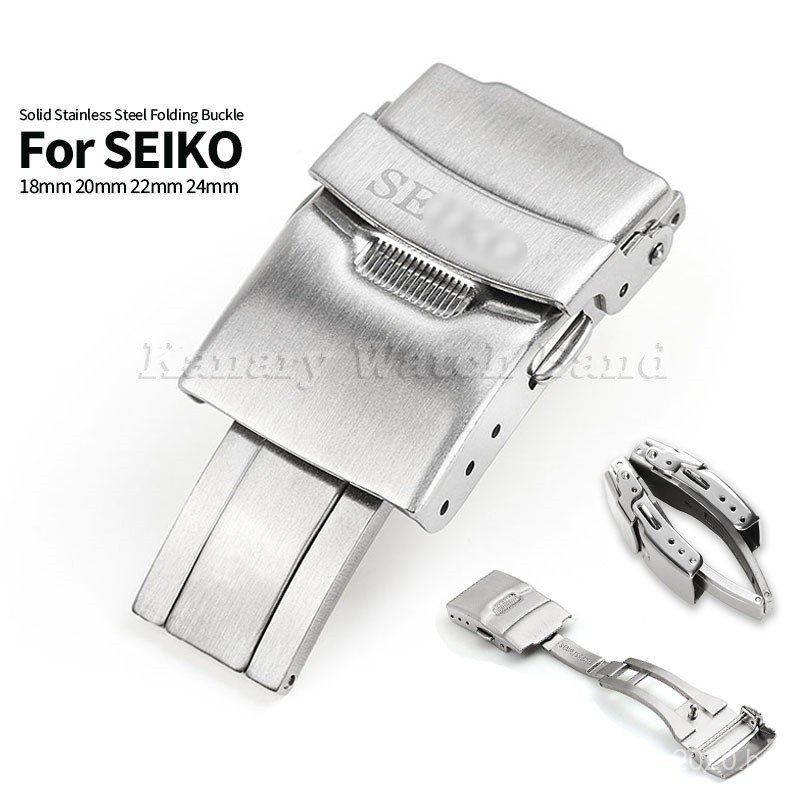 Fecho dobrável de aço inoxidável sólido, adequado para pulseiras de reposição de relógios de mergulho SEIKO.