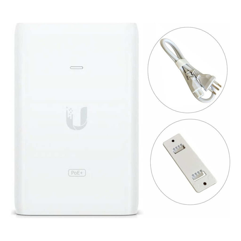 (1) Fonte Poe+ U7-pro Ubiquiti 802.3at 48v 30w U-poe-at-br