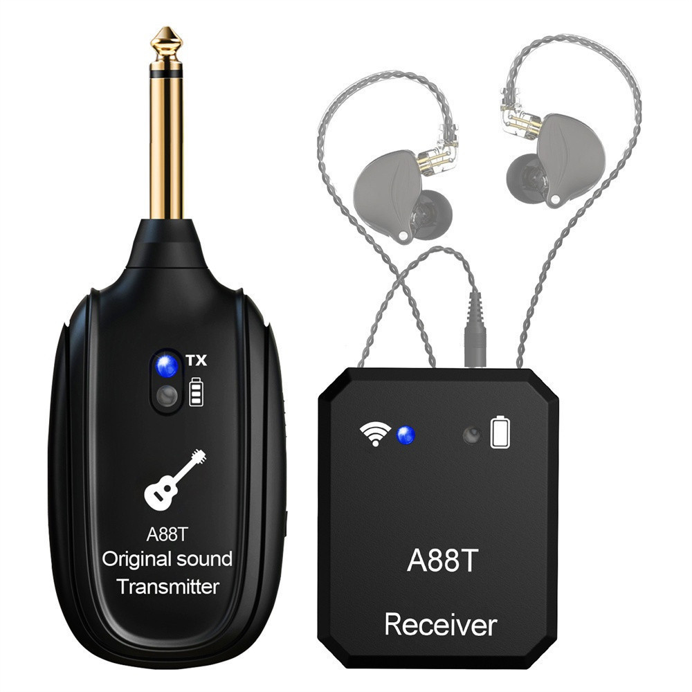 Sistema De Monitor Intra-Auricular Sem Fio 2.4G Com Transmissor/Receptor Clipado , Emparelhamento Automático Para Guitar
