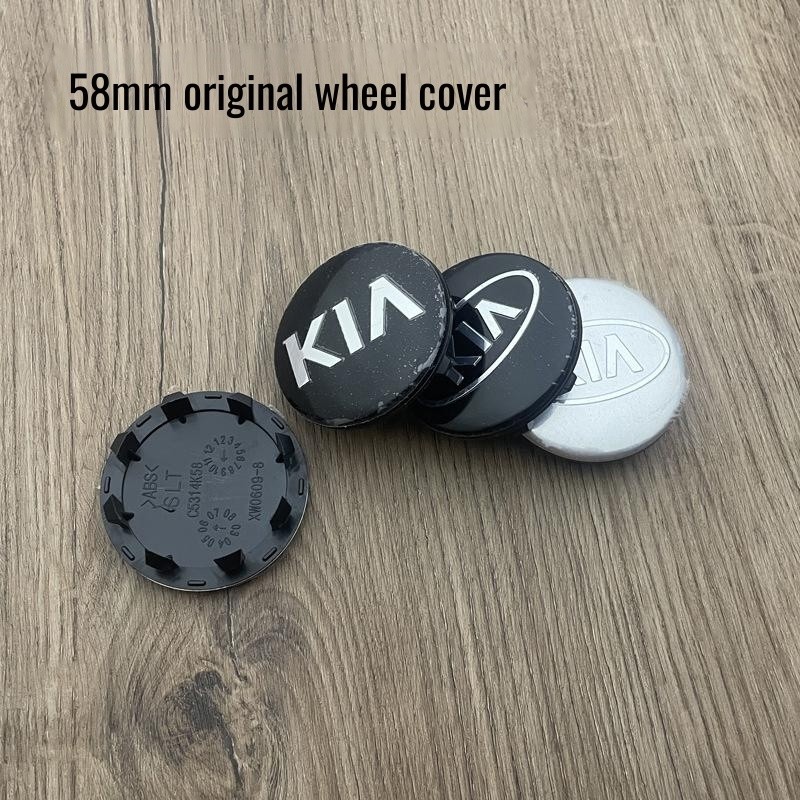 【Fácil Instalação】 Tampa Central de Roda com Emblema para Kia K2 K3 K4 K5 Kia/Tampa Central/Roda/Emblema