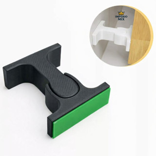 Trava Porta Adesiva Sem Furo Fixador Prendedor Porta Vidro Madeira em Oferta na Shopee