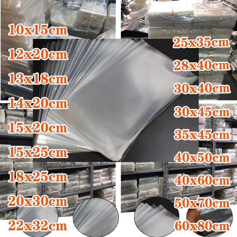 Embalagens Transparente Saco Plastico Sacola 1 kg/1000g 0.06mm