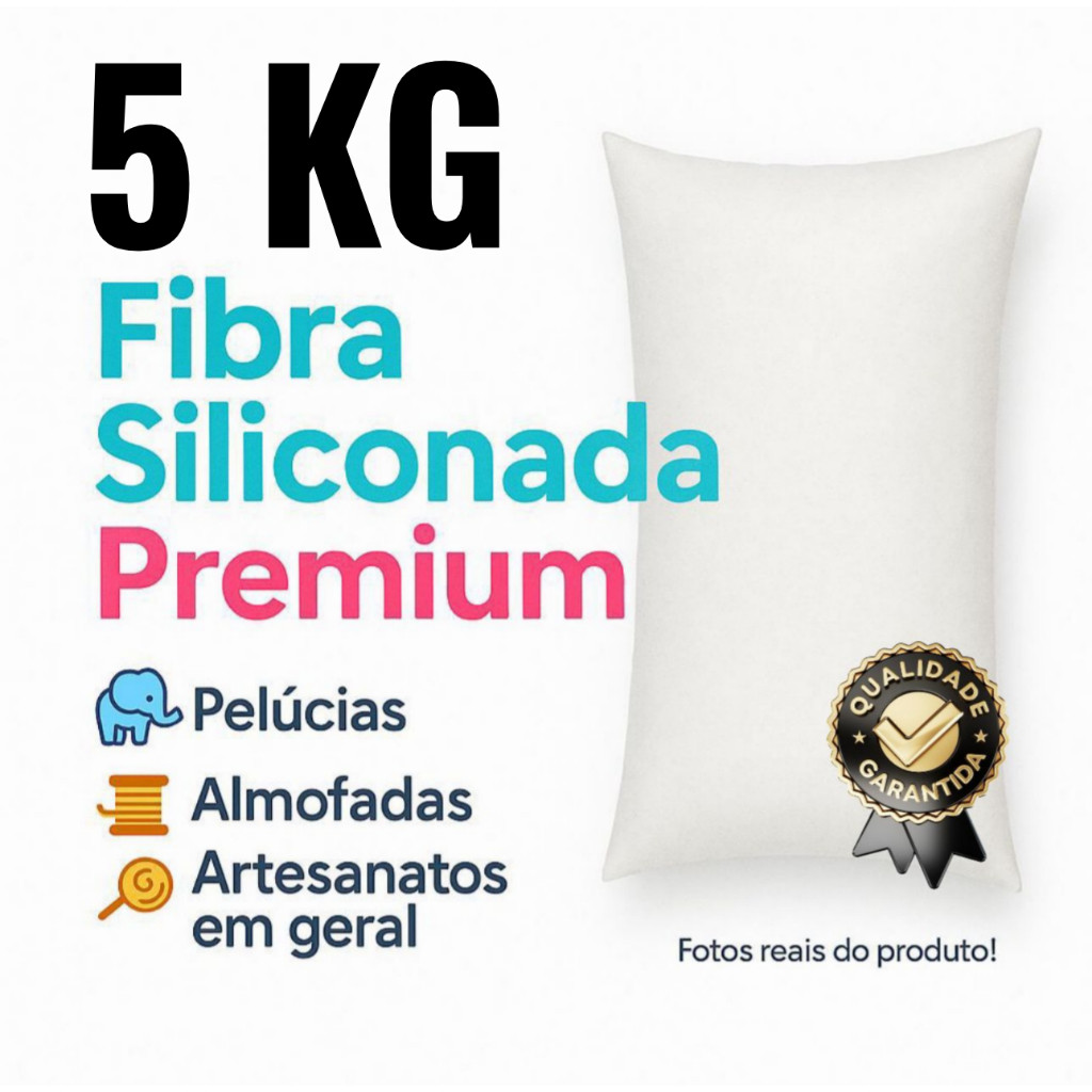 KIT 1 2 3 4 e 5KG Fibra de POLIÉSTER SILICONIZADA ANTIALERGICA enchimento almofadas para sofá em Oferta na Shopee