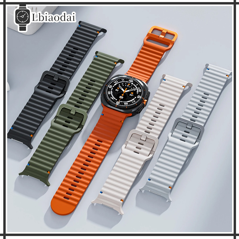 Pulseira De Silicone Para Relógio Smartwatch Samsung Galaxy Watch 8 44mm 40mm 8 Classic 46mm Strap Acessórios