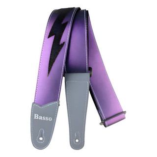 Correia Violão Guitarra Baixo Basso Pl Raio Ajustável Purple - Violeta - Listras
