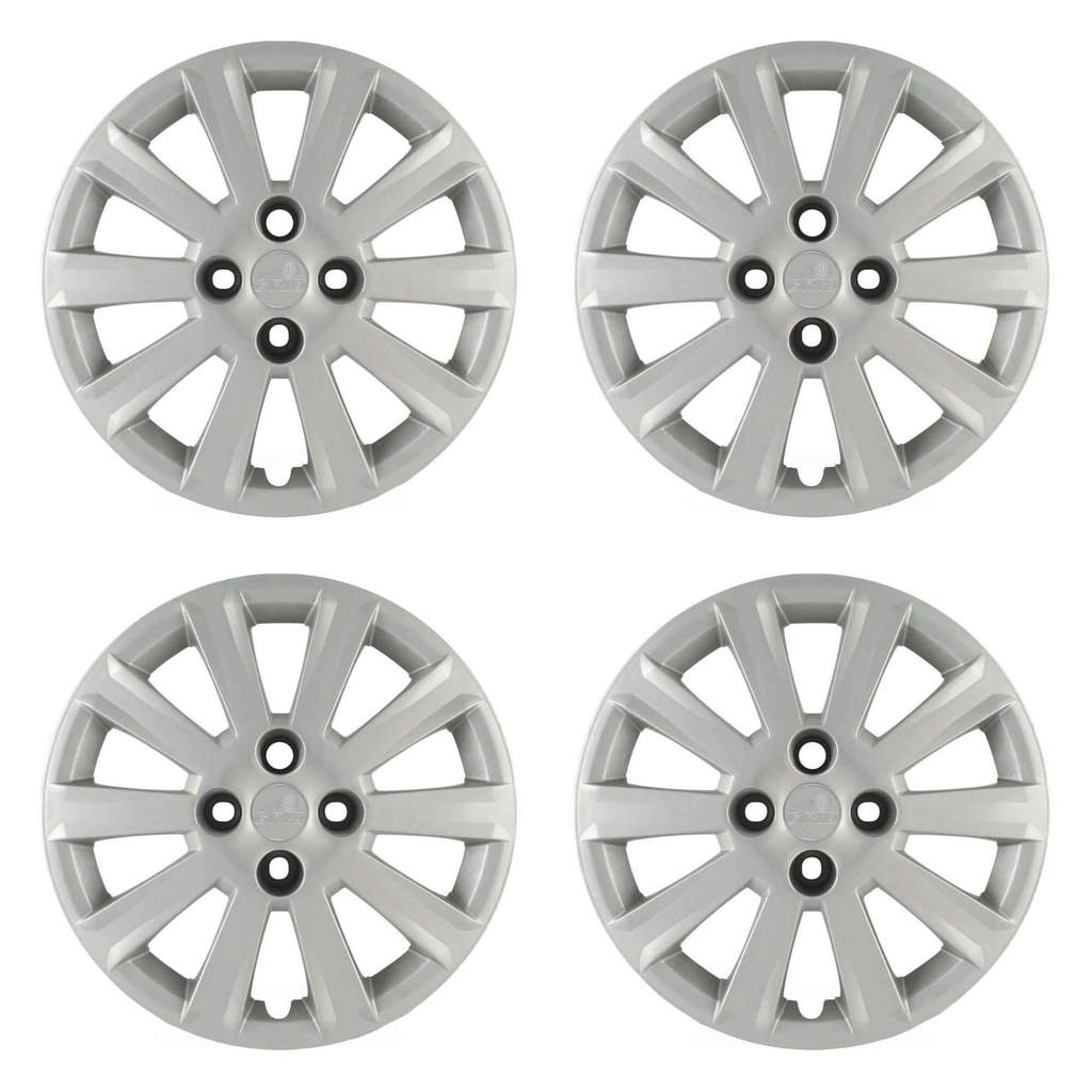Calota Aro 15" Prata Modelo Gol/Voyage Confortline G5 11/12 Jogo c/ 4 Calotas Grid - 018CP-PTA-E