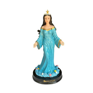Imagem Iemanjá 12cm – Resina Artesanal Pintada à Mão, Decoração Umbanda e Candomblé em Oferta na Shopee