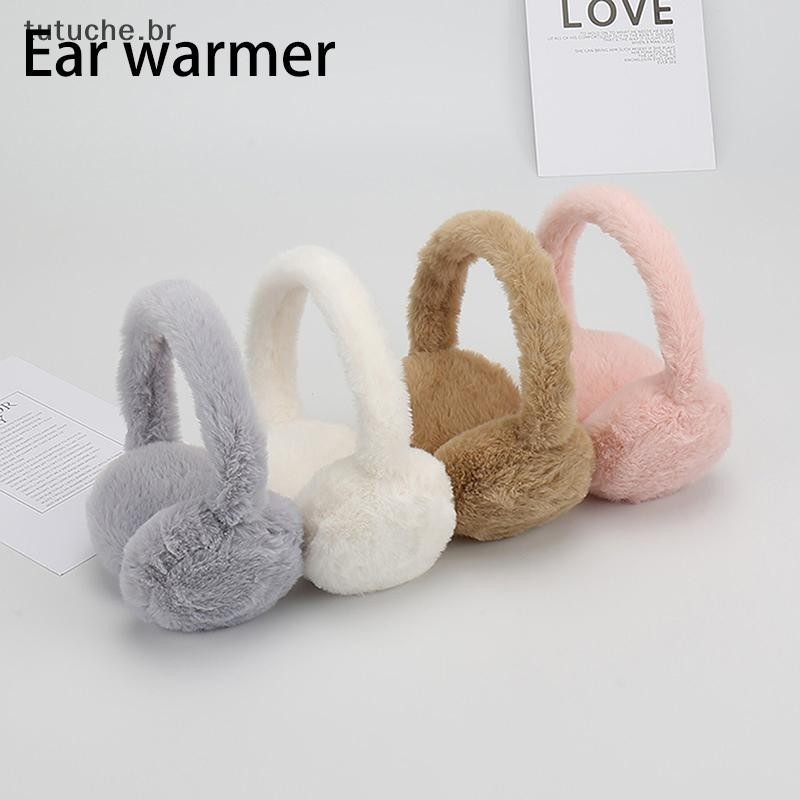 TU 1Pc Macio Pelúcia Orelha Mais Quente Inverno Earmuffs Capa De Ouvido Ao Ar Livre Proteção Contra Frio Protetores Dobr