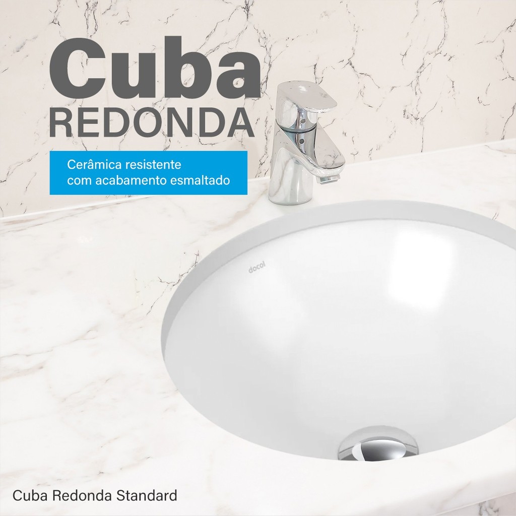 Cuba Cerâmica De Embutir Redonda Docol 140x390mm