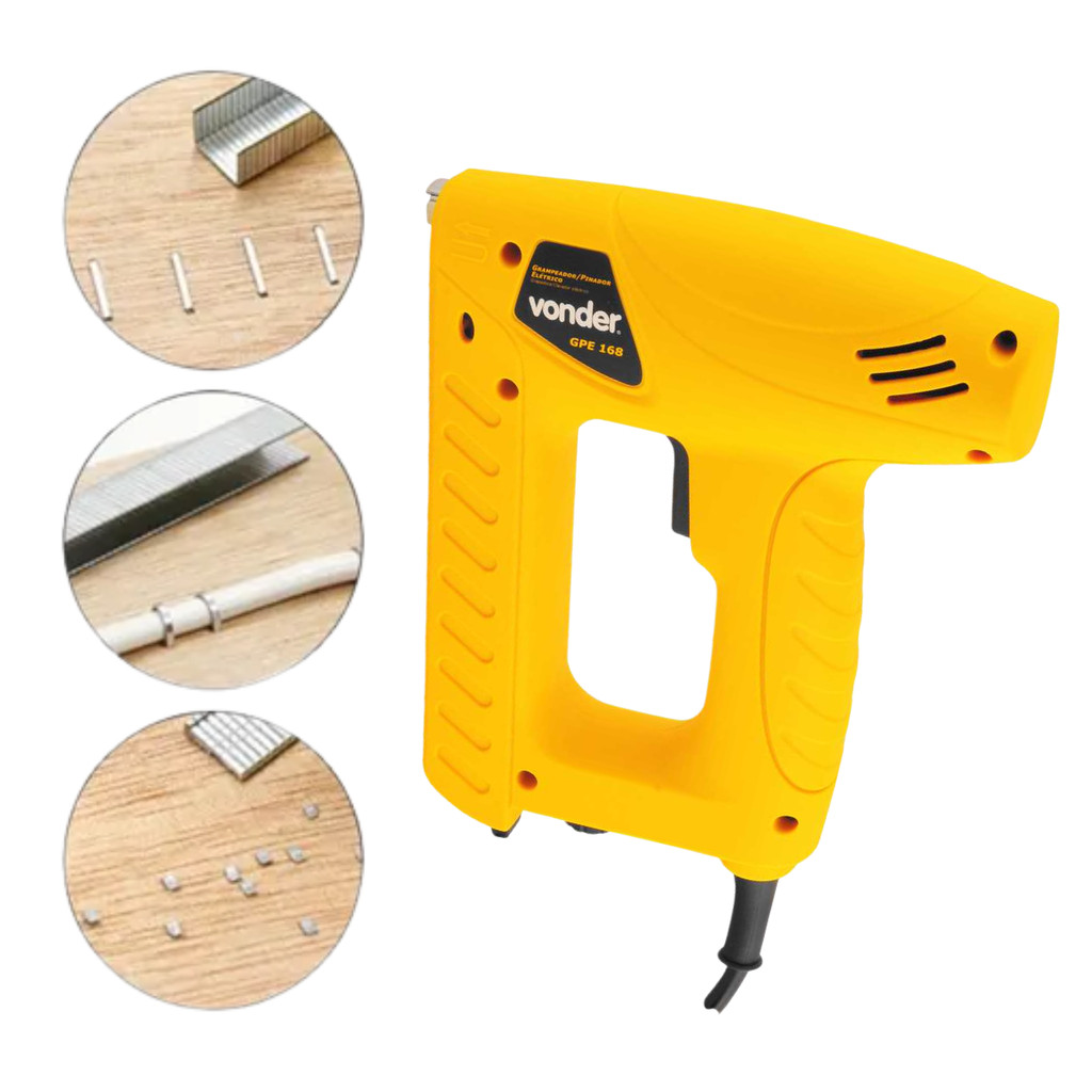 Grampeador Pinador Elétrico GPE 168 127V Profissional VONDER