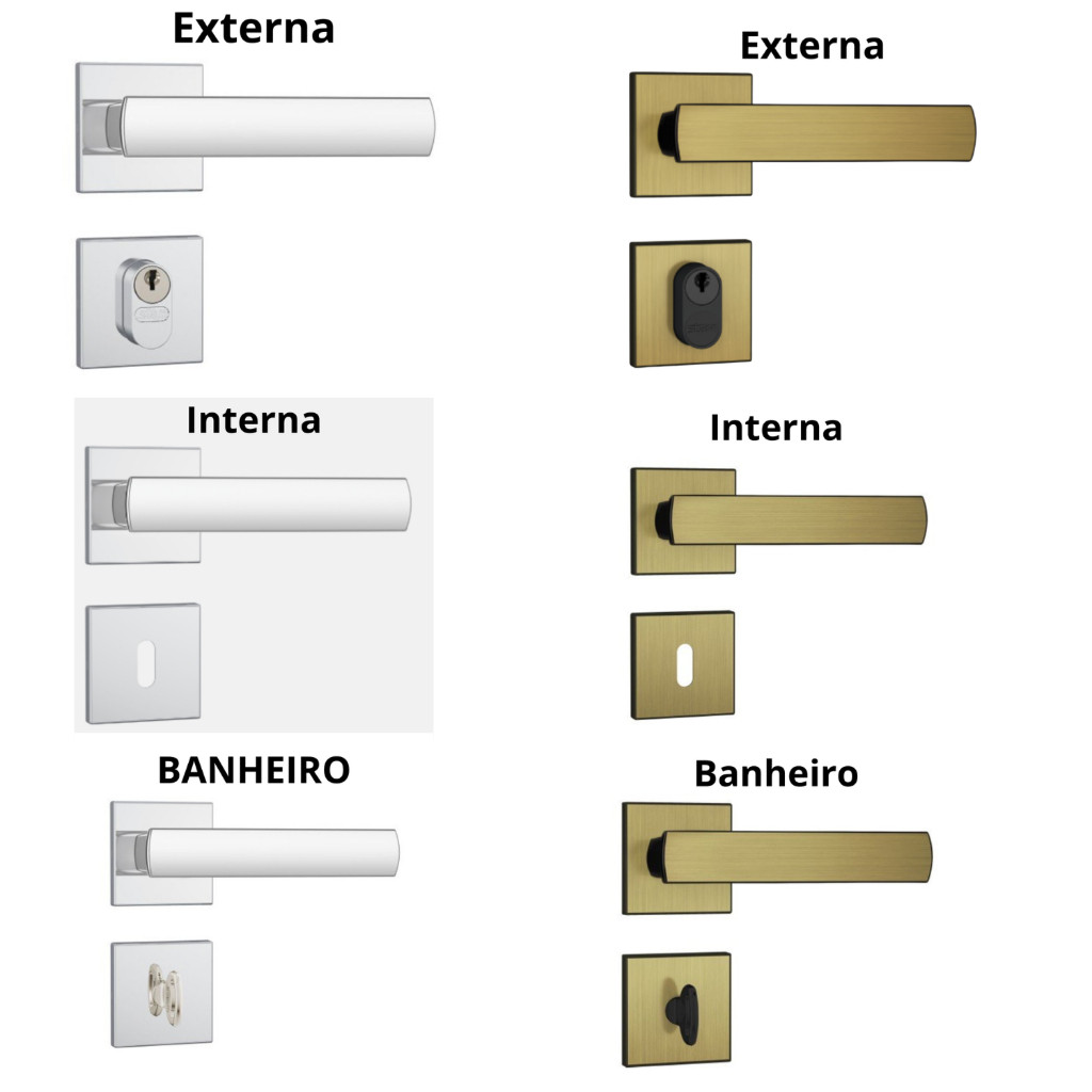 Fechadura Linha Residencial Roseta Stam em Oferta na Shopee