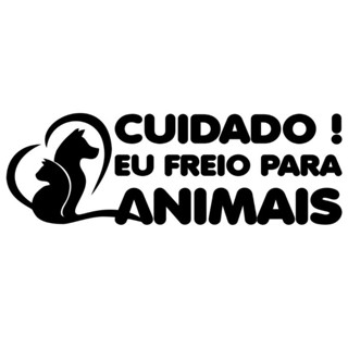 Adesivo Cuidado Eu Freio Para Animais - Pet Segurança Trânsito Proteção 20CM ALTA QUALIDADE em Oferta na Shopee