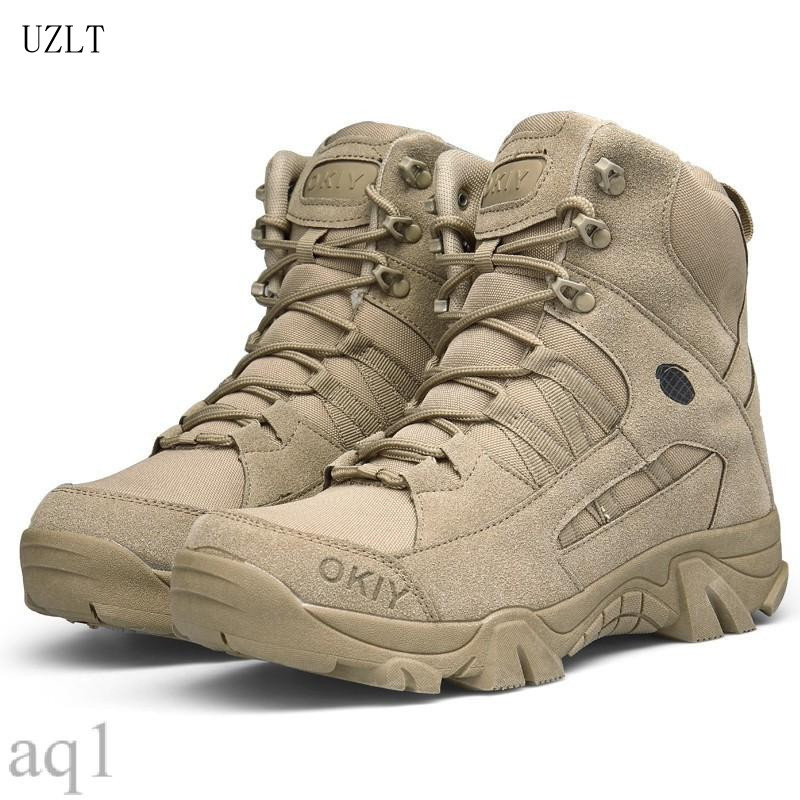 Botas de Trabalho Militares de Couro Genuíno Masculinas Táticas de Combate ao Ar Livre Caça Casual Bot 202612 GFZX