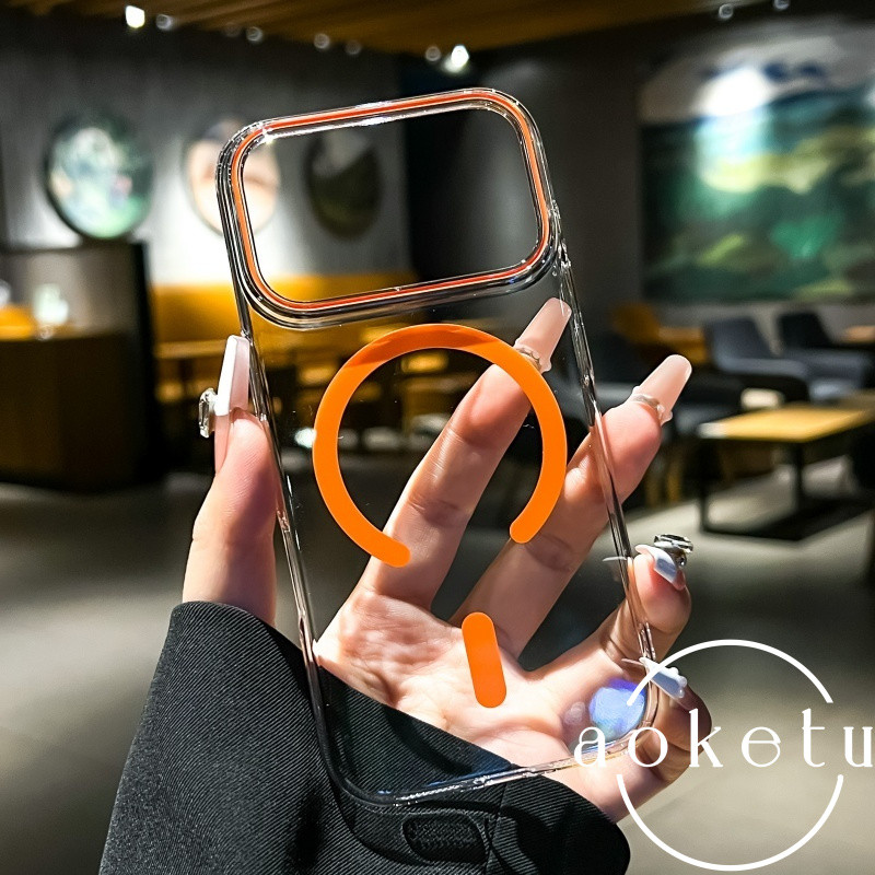 Sucção Magnética Transparente Ultrafina Para PC , Adequada iPhone 17 ProMax , Capa De Telefone 16 Minimalista , Lente De em Oferta na Shopee