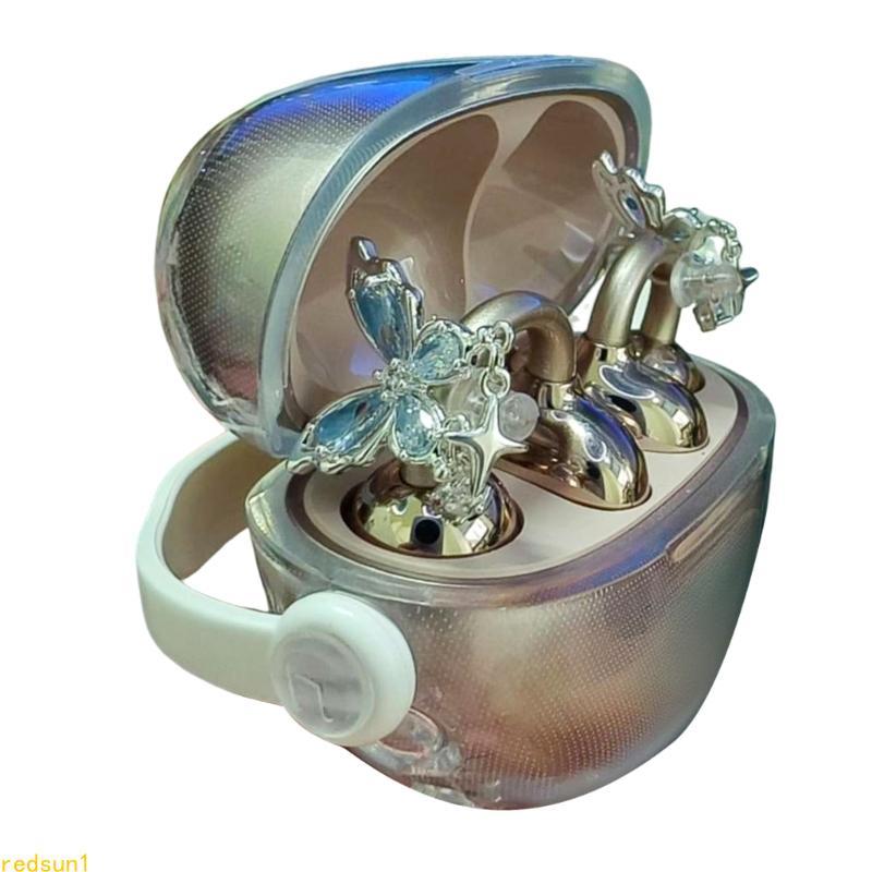 red1 Elegante Borboleta Fone Ouvido Clipe Jóias Para Uso Seguro E Vários Fones