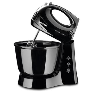 Batedeira Mondial Prática Com Pedestal 400W Preta 127V ou 220V