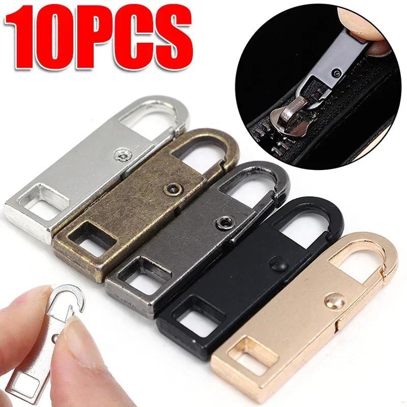 10 Pçs Metal Zíper Slider Extrator Destacável Kit De Reparo Instantâneo DIY Costura Substituição Roupas Bolsas Bagagem U