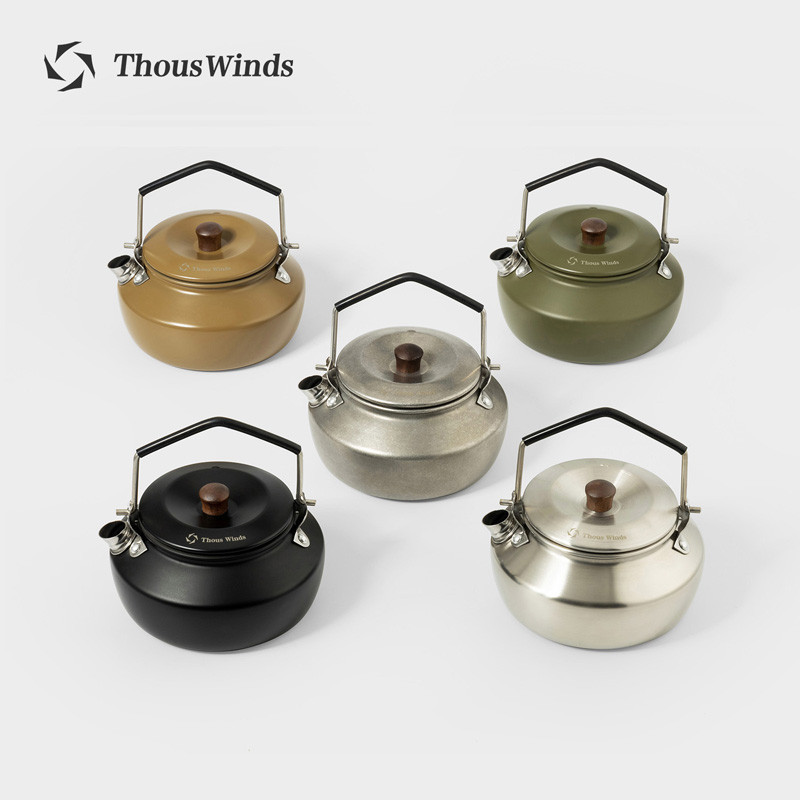 Thous Winds Thousand Winds Outdoor Mini Chaleira de Aço Inoxidável 0.6L Chaleira Portátil Cafeteira Chá