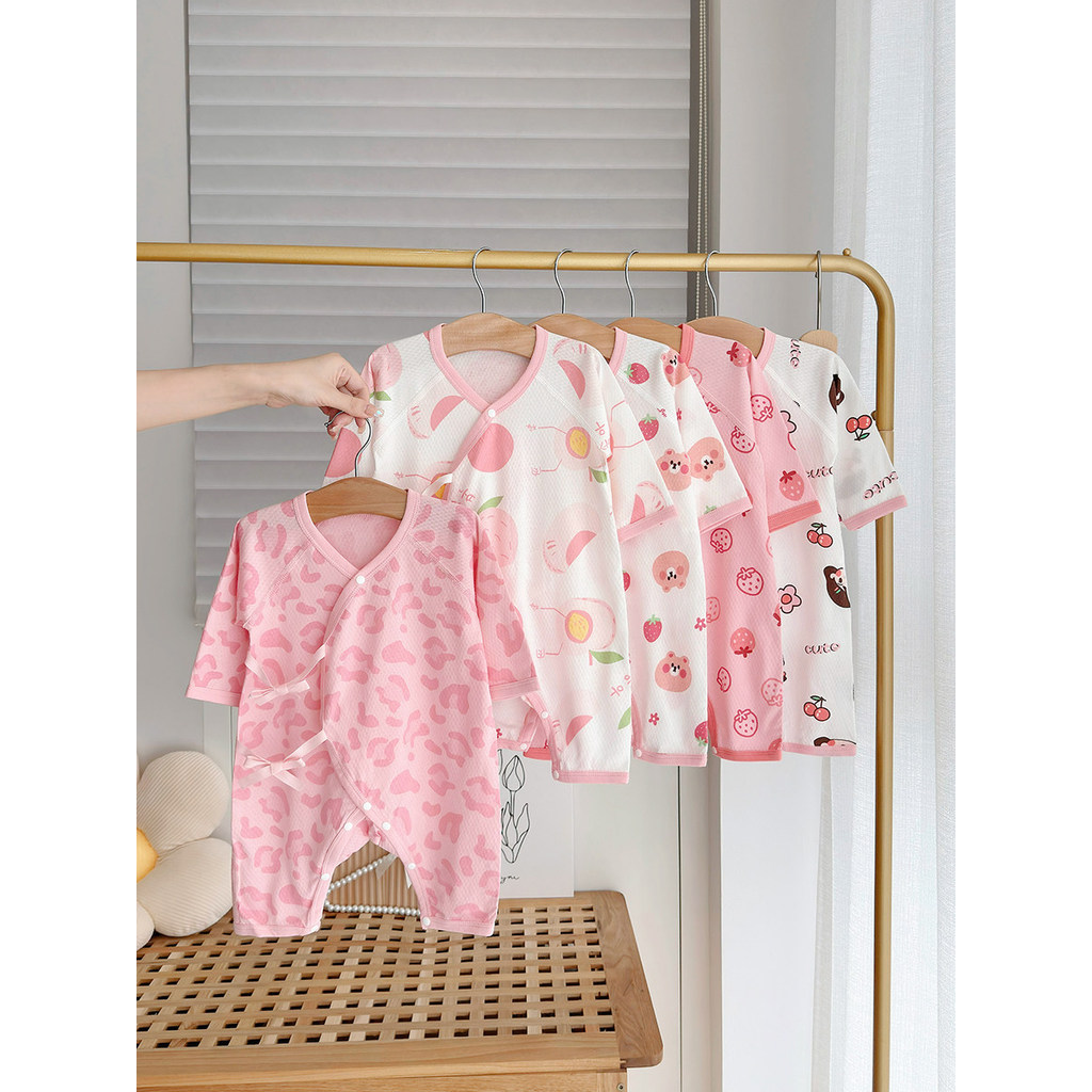 Roupas de bebê roupas de bebê roupas de borboleta macacão bebê menina puro algodão estilo fino macacão meninos crianças 