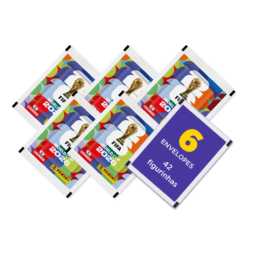 6 Envelopes (42 Figurinhas) Copa do Mundo 2026 - Oficial Panini