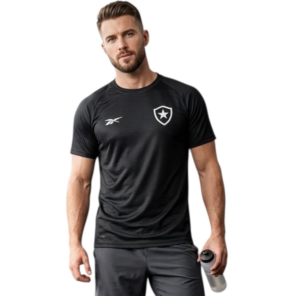 Camiseta Masculina Botafogo Preto Dry Fit