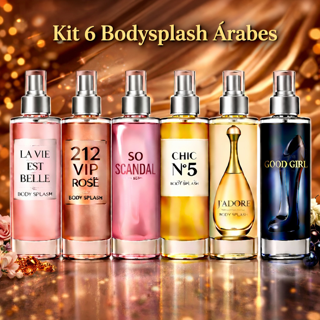 Kit 6 Body Splash Femininos (God, La Vi, N5, Scan, VP Ros, J'adr)